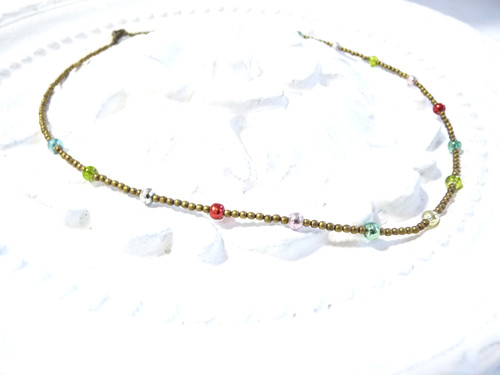 Zierliches glas perlen - glas, collier