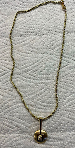 Goldfarbene halskette mit - goldfarbene,