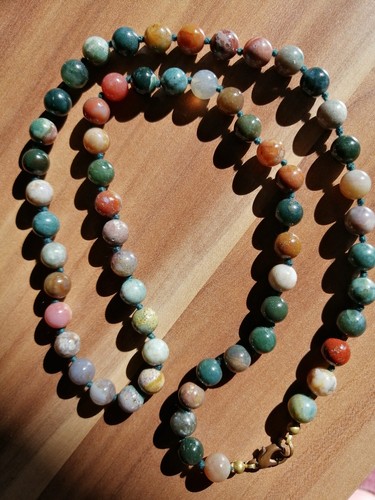 Halskette aus stein agate 60cm - halskette,