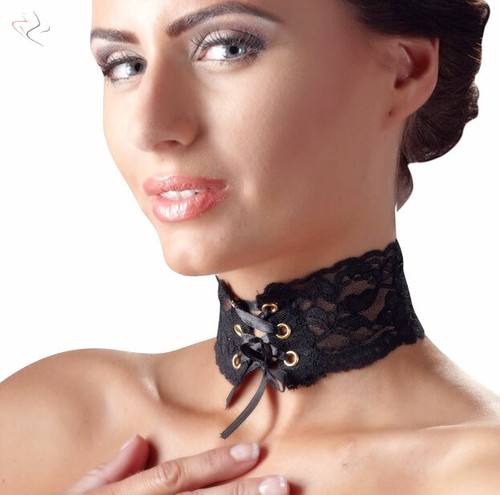 Halsband spitze 6cm hoch - halsband,