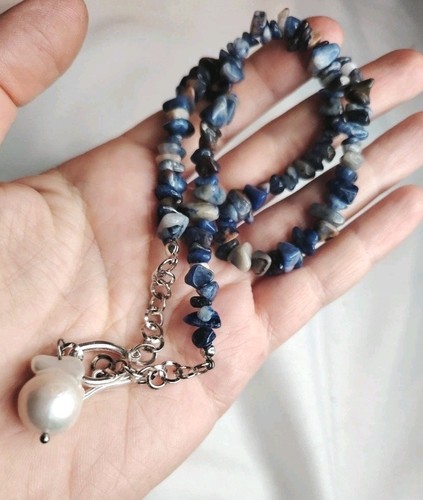 Schöne blaue halskette choker - blaue,