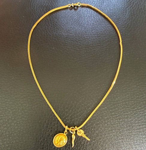 750 gelbgold schutzamulett - gelbgold,
