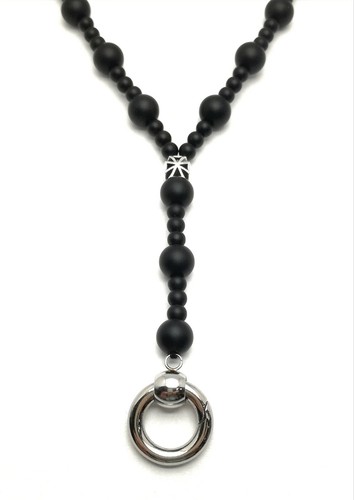 Damen halskette onyx stein - damen,