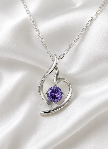 Damen halskette mit - halskette, lila