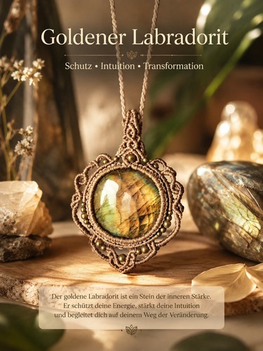 Kette mit goldenen - , labradorit