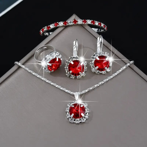 Elegantes schmuckset mit - elegantes, roten