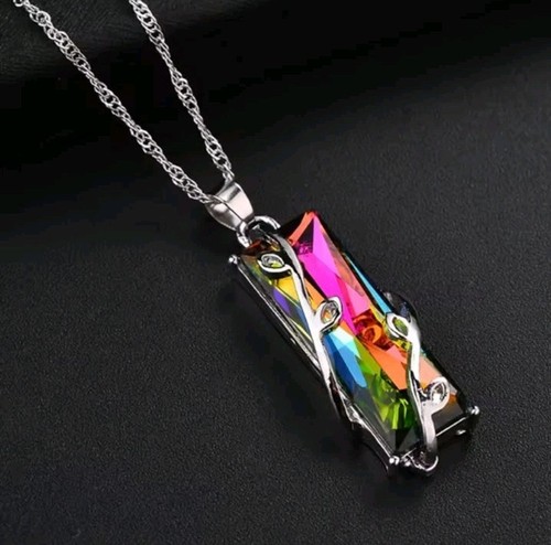 Halskette regenbogen glas - halskette, regenbogen🌈
