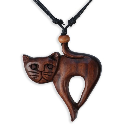Halskette mit anhänger katze - anhänger,